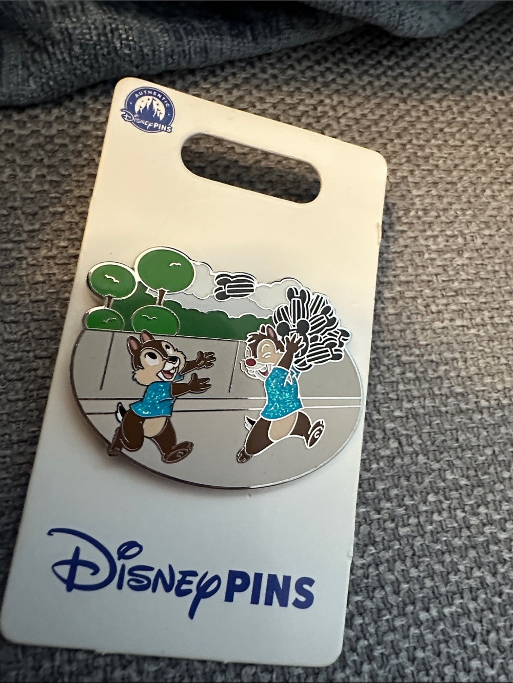 Disney Parks Disney Chip 'n' Dale Blue Shirt Enamel Pin BNWT